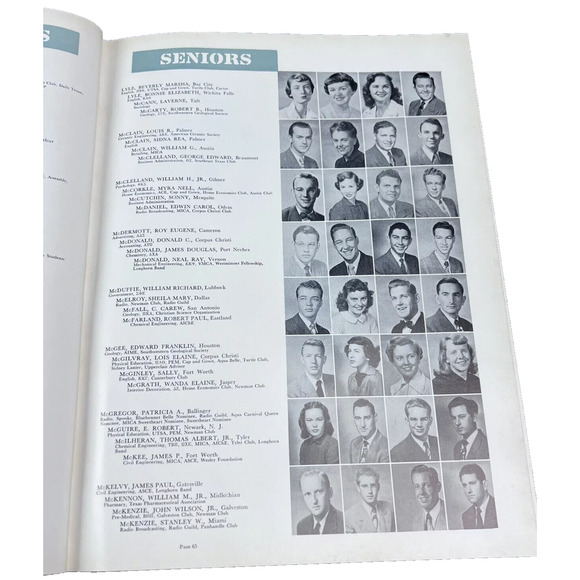 The 1950 Cactus Vol. 57 Yearbook of The University of Texas at Austin Vintage - Picture 8 of 10